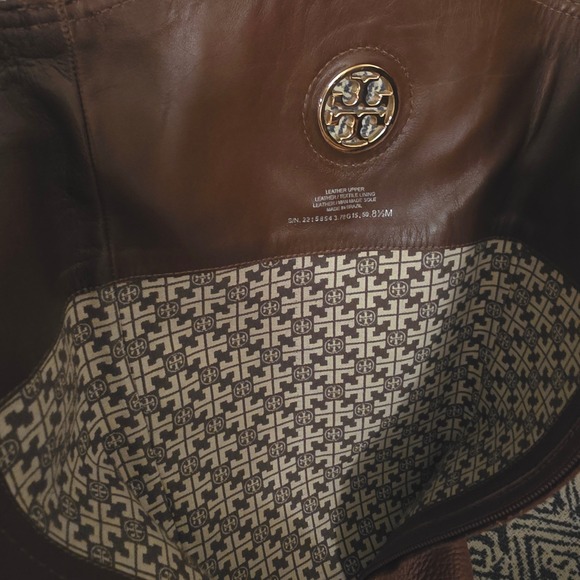 Tory Burch Brown Leather Knee High Riding Boots Women's Size 8.5M Old Money - Picture 7 of 8